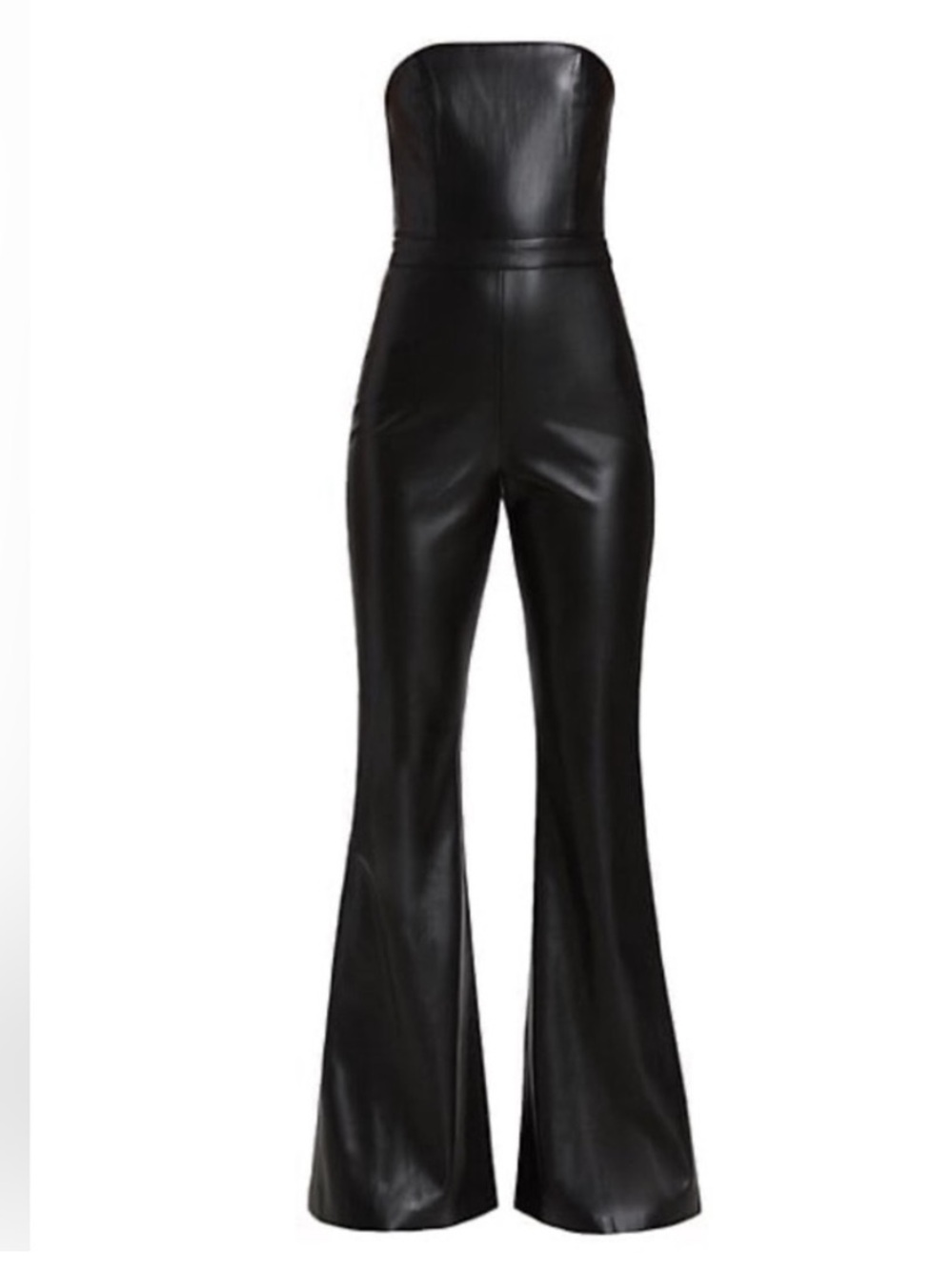 Alice and Olivia Lavera Vegan Leather jumpsuit